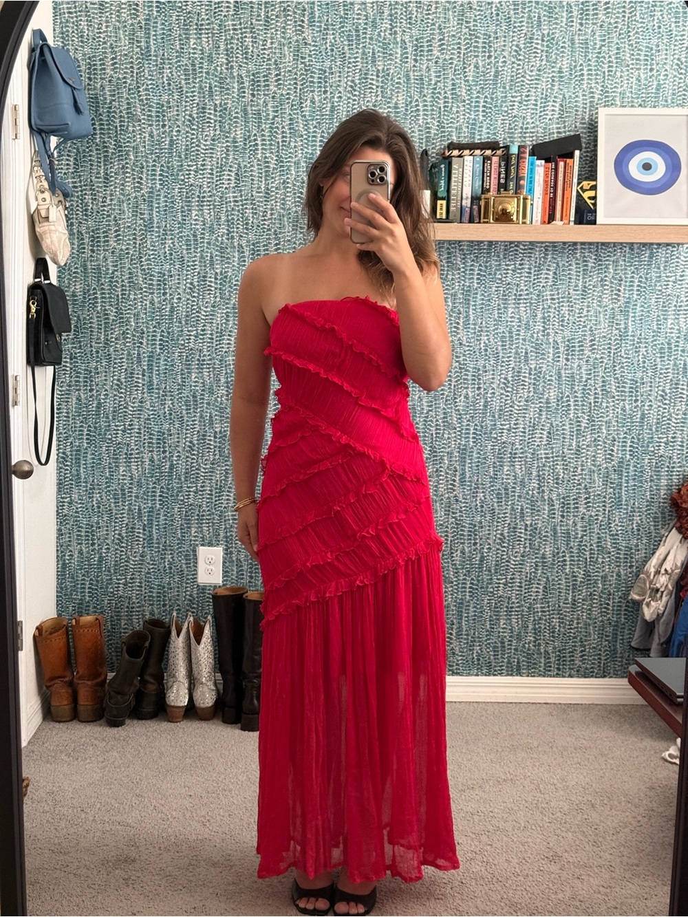 Vineet Bahl Anthropologie Strapless Chiffon Gown - Picture 2 of 5